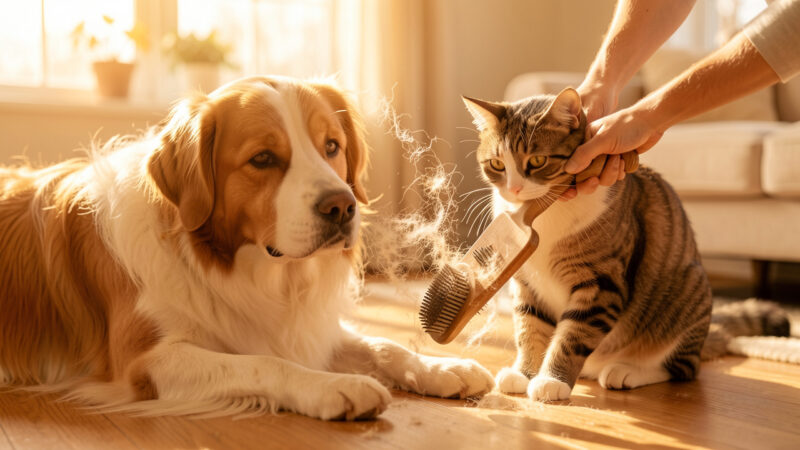 Quelles brosses choisir pour la mue d’automne des chiens et des chats ?